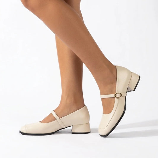 Sapato Mary Jane Salto Bloco Vintage