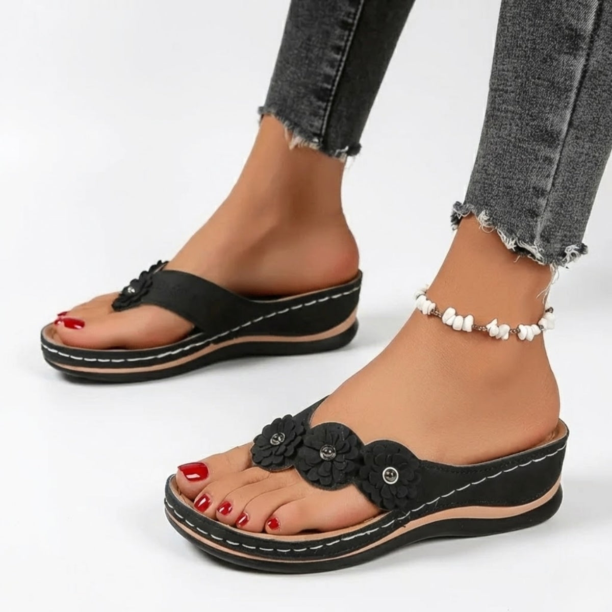 Sandália Feminina Flowers