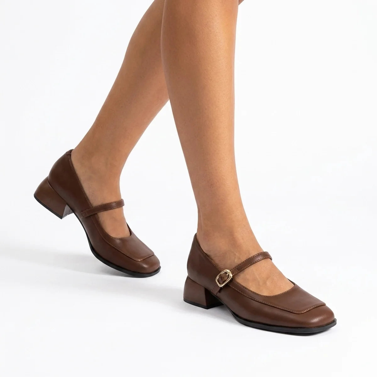 Sapato Mary Jane Salto Bloco Vintage