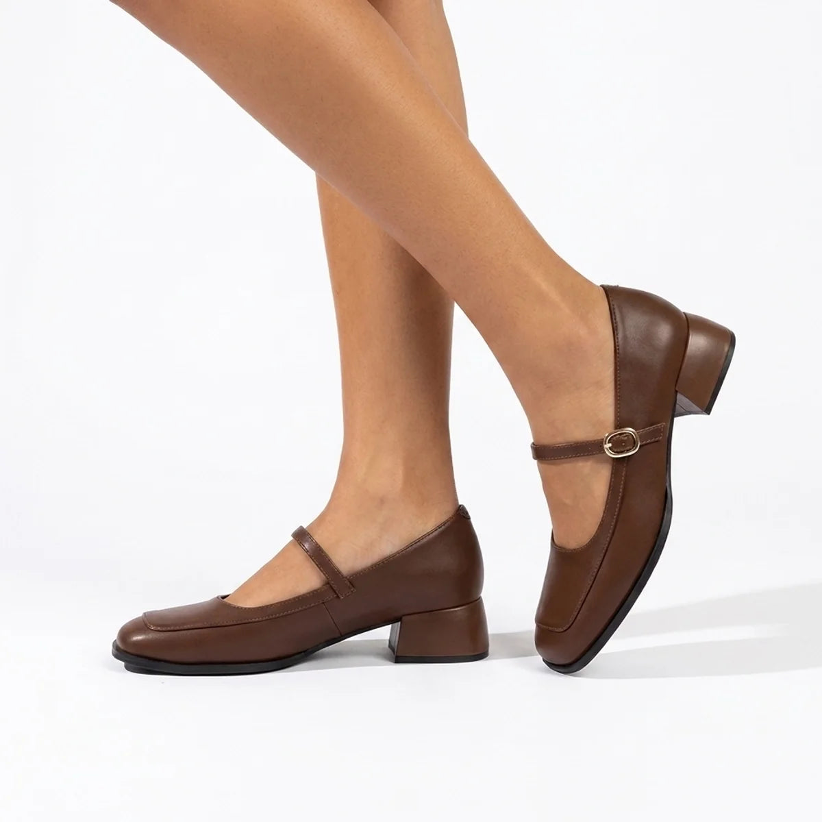 Sapato Mary Jane Salto Bloco Vintage