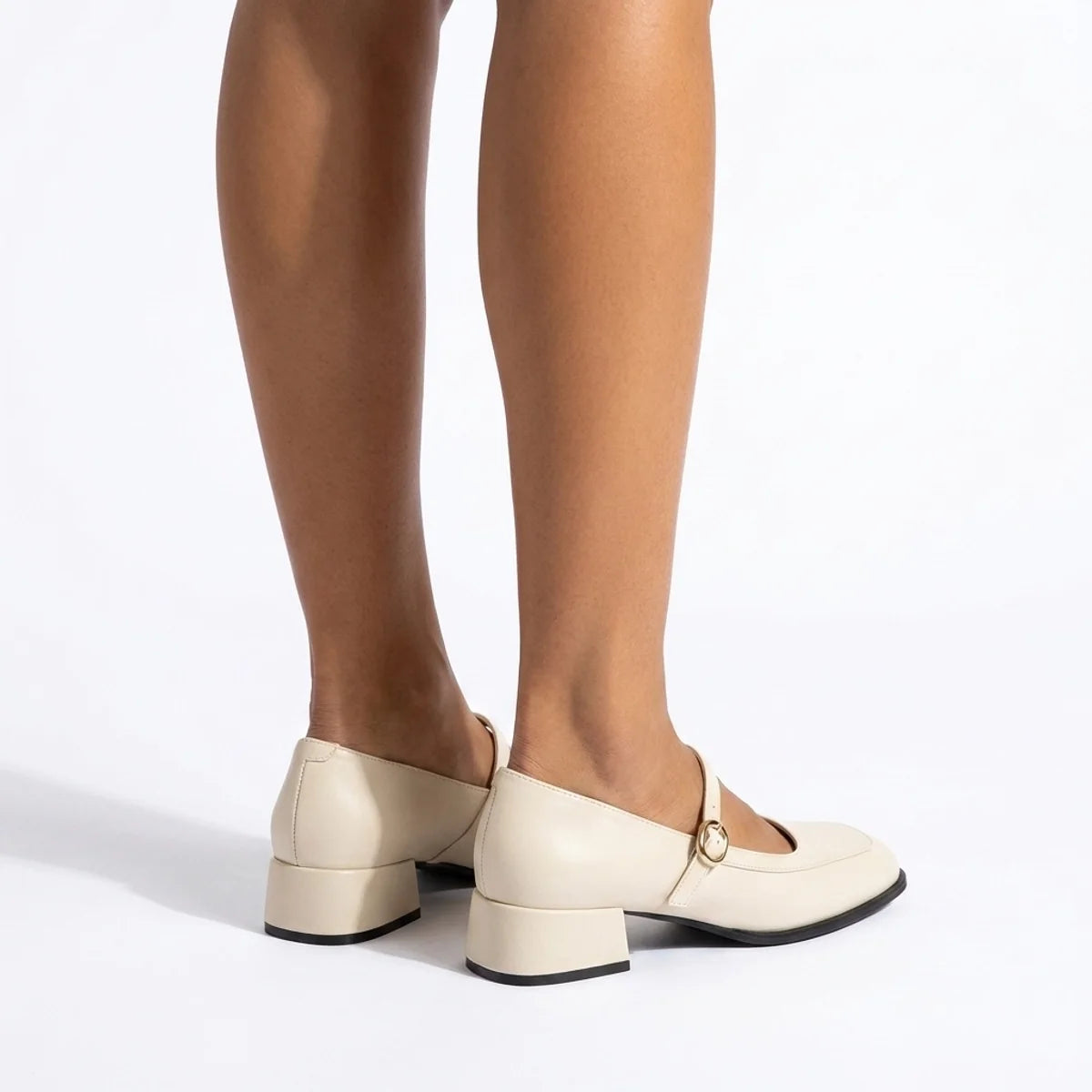 Sapato Mary Jane Salto Bloco Vintage